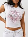 CRYSTAL WINGED HEART GRAPHIC BABY TEE