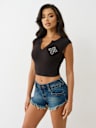 CRYSTAL LOGO CREST BABY TEE