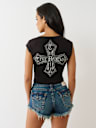CRYSTAL LOGO CREST BABY TEE