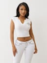 CRYSTAL LOGO CREST BABY TEE