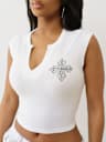 CRYSTAL LOGO CREST BABY TEE