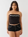 STRAPLESS RIB BANDEAU TOP
