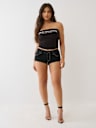 STRAPLESS RIB BANDEAU TOP