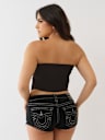 STRAPLESS RIB BANDEAU TOP
