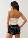 STRAPLESS RIB BANDEAU TOP