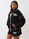WINGED HEART APPLIQUE BOYFRIEND HOODIE