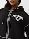 WINGED HEART APPLIQUE BOYFRIEND HOODIE