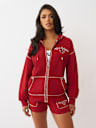 WINGED HEART APPLIQUE BOYFRIEND HOODIE