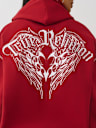 WINGED HEART APPLIQUE BOYFRIEND HOODIE