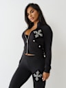 CRYSTAL TERRY TRACK JACKET