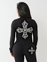 CRYSTAL TERRY TRACK JACKET