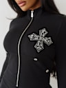 CRYSTAL TERRY TRACK JACKET