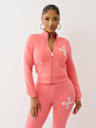 CRYSTAL TERRY TRACK JACKET