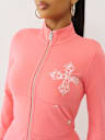 CRYSTAL TERRY TRACK JACKET