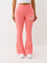 CRYSTAL TERRY BOOTCUT SWEATPANT