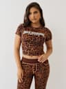 LEOPARD CRYSTAL LOGO BABY TEE