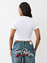 EMBROIDERED LOGO BABY TEE