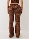 PANTALONES ACAMPANADOS DE LEOPARDO DE TIRO MEDIO BIG T DE CRISTAL