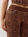 PANTALONES ACAMPANADOS DE LEOPARDO DE TIRO MEDIO BIG T DE CRISTAL