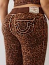 PANTALONES ACAMPANADOS DE LEOPARDO DE TIRO MEDIO BIG T DE CRISTAL
