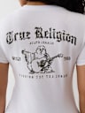 CRYSTAL BUDDHA GRAPHIC V-NECK TEE