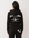 CRYSTAL LOGO ZIP HOODIE