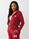 CRYSTAL LOGO ZIP HOODIE