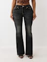 BECCA MID RISE BIG T BOOTCUT JEAN