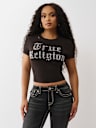 DISTRESSED CRYSTAL LOGO TEE