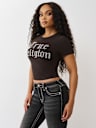 DISTRESSED CRYSTAL LOGO TEE
