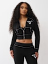 SHRUNKEN  CRYSTAL WING ZIP HOODIE
