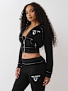 SHRUNKEN  CRYSTAL WING ZIP HOODIE