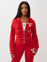 SHRUNKEN  CRYSTAL WING ZIP HOODIE