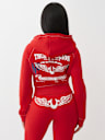SHRUNKEN  CRYSTAL WING ZIP HOODIE