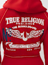 SHRUNKEN  CRYSTAL WING ZIP HOODIE