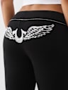 CRYSTAL WING BIG T FLARE SWEATPANT
