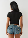 DISTRESSED CAP SLEEVE BABY TEE