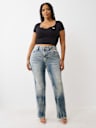 PLUS BILLIE MID RISE SUPER T STRAIGHT JEAN