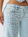 BOBBI FOILED LEOPARD LOW RISE BAGGY JEAN