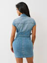 BELTED DENIM DRESS