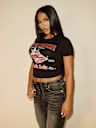 TRUE RELIGION X BELLA DOÑA CRYSTAL LOWRIDER BABY TEE
