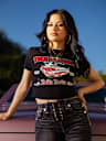 TRUE RELIGION X BELLA DOÑA CRYSTAL LOWRIDER BABY TEE
