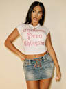 TRUE RELIGION X BELLA DOÑA CRYSTAL BABY TEE