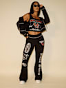 TRUE RELIGION X BELLA DOÑA CRYSTAL CROPPED TANK