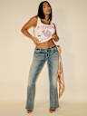TRUE RELIGION X BELLA DOÑA CRYSTAL CROPPED TANK