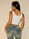 TRUE RELIGION X BELLA DOÑA CRYSTAL CROPPED TANK