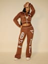 TRUE RELIGION X BELLA DOÑA MID RISE BOOTCUT SWEATPANT