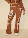 TRUE RELIGION X BELLA DOÑA MID RISE BOOTCUT SWEATPANT