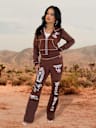 TRUE RELIGION X BELLA DOÑA MID RISE BOOTCUT SWEATPANT
