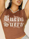 TRUE RELIGION X BELLA DOÑA CRYSTAL BUENA SUERTE BABY TEE